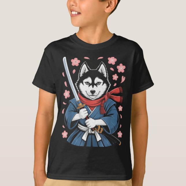 Camiseta Siberian Husky Dad Cute Japanese Anime Stuff Samur (Anverso)
