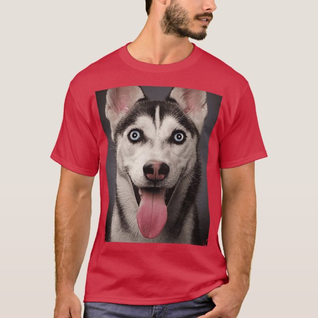 Camiseta Siberian Husky Dog Animals Gifts Safe Face protect (Anverso)