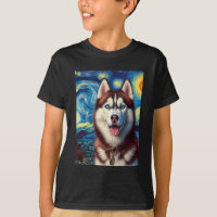 Siberian Husky Dog Art Van Gogh Starry Night Siber