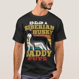 Camiseta Siberian Husky Dog Dad Day Retro