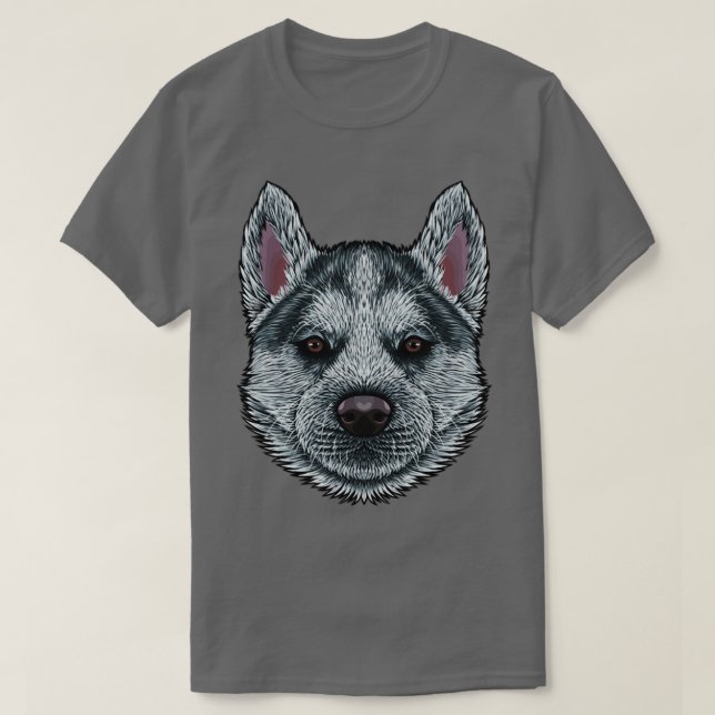 Camiseta Siberian Husky Face Cute Siberian Husky Perro Raza (Diseño del anverso)