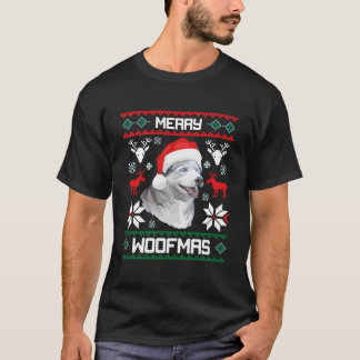 Camiseta Siberian Husky Feliz Woofmas Para