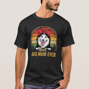 Camiseta Siberian Husky Mejor Madre De Perro Retro Para Mam