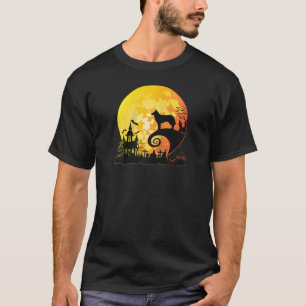 Camiseta Siberian Husky Moon Halloween Witch Gorra Dog Dueñ