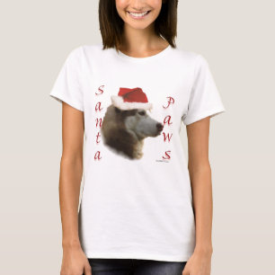 Camiseta Siberian Husky Santa Paws