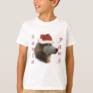 Camiseta Siberian Husky Santa Paws