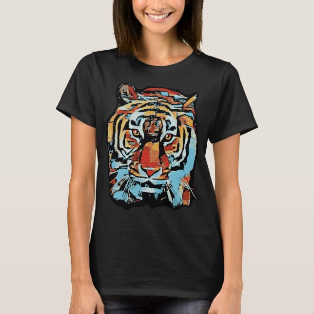 Camiseta Siberian tiger pop art style of the chinese zodiac (Anverso)