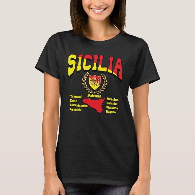 Camiseta Sicilia 9 provincias (Anverso)