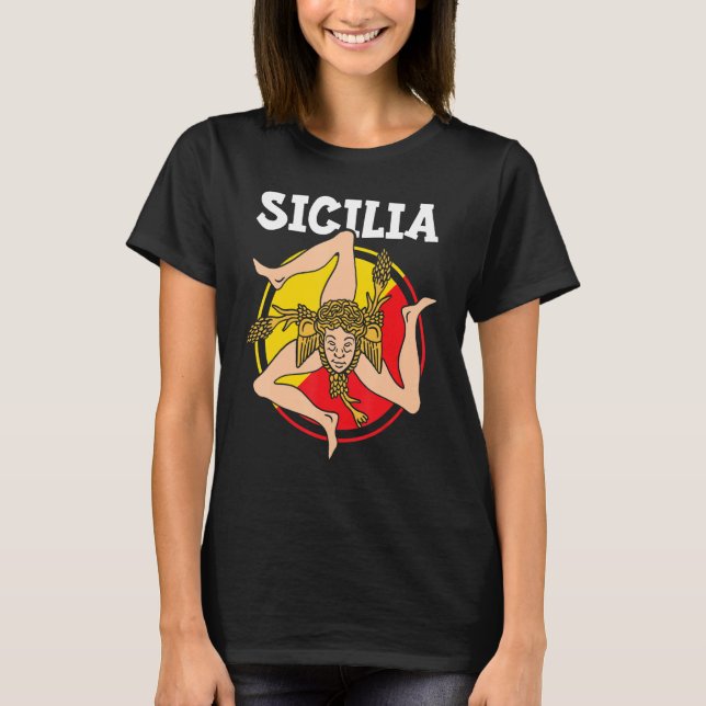 Camiseta Sicilia Flag Sicily Palermo Italy 1 (Anverso)