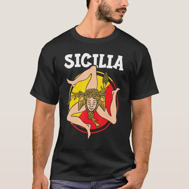 Camiseta Sicilia Flag Sicily Palermo Italy 1 (Anverso)