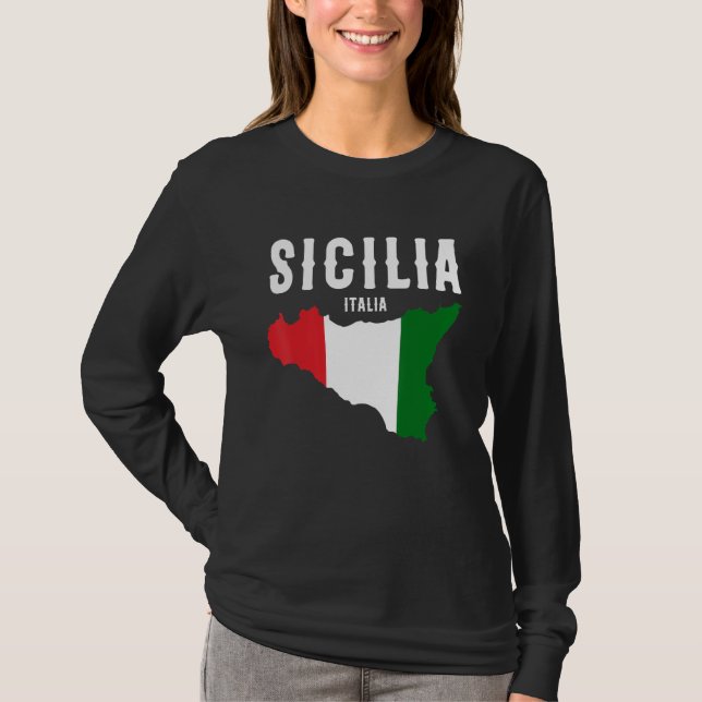 Camiseta Sicilia Flag Sicily Palermo Italy 19 (Anverso)