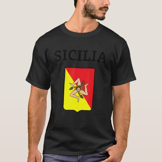 Camiseta Sicilia Flag Sicily Palermo Italy 2 (Anverso)