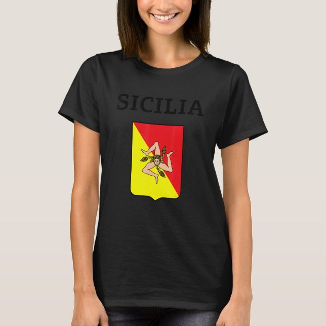Camiseta Sicilia Flag Sicily Palermo Italy 2 (Anverso)