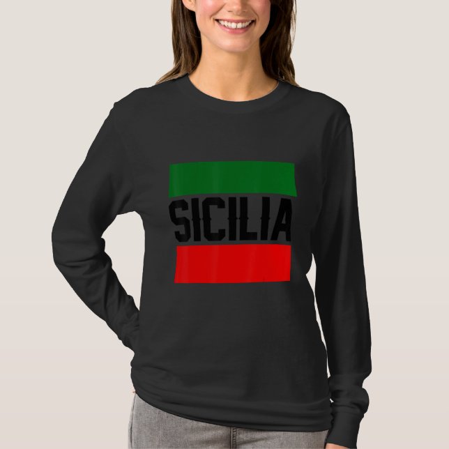 Camiseta Sicilia Flag Sicily Palermo Italy 37 (Anverso)