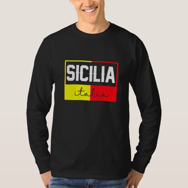 Camiseta Sicilia Flag Sicily Palermo Italy  39 (Anverso)