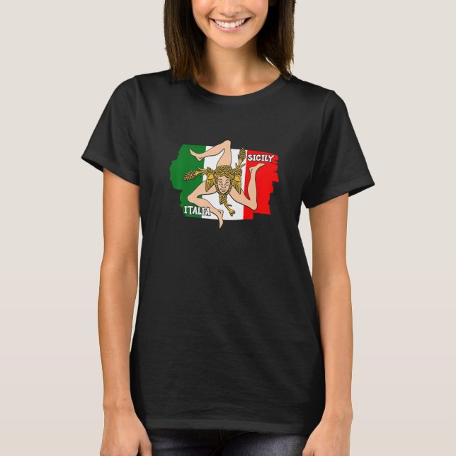 Camiseta Sicilia Flag Sicily Palermo Italy  41 (Anverso)