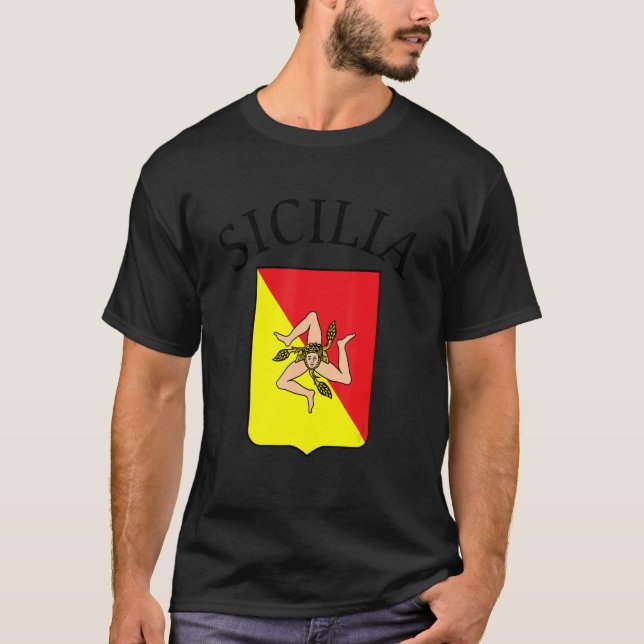 Camiseta Sicilia Flag Sicily Palermo Italy 5 (Anverso)