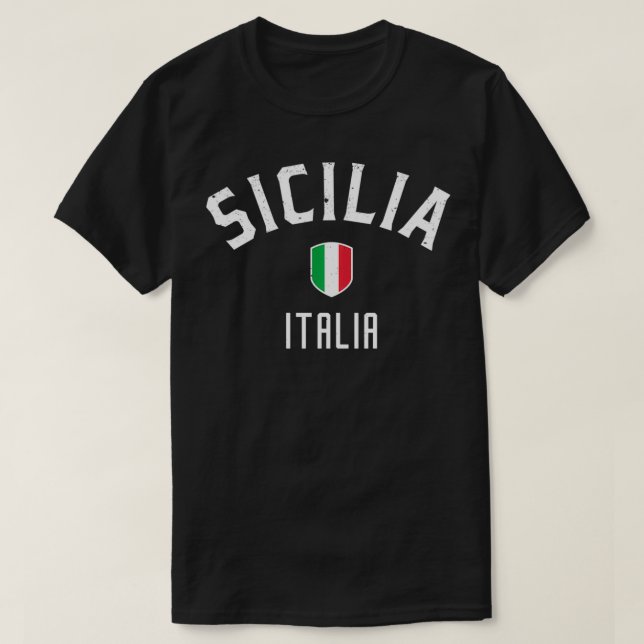 Camiseta Sicilia Italia Bandera italiana Sicilia Italia  (Diseño del anverso)