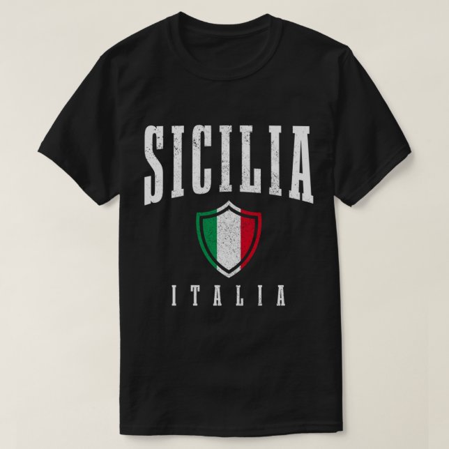 Camiseta Sicilia Italia Sicilia Italia Bandera Italiana Pul (Diseño del anverso)
