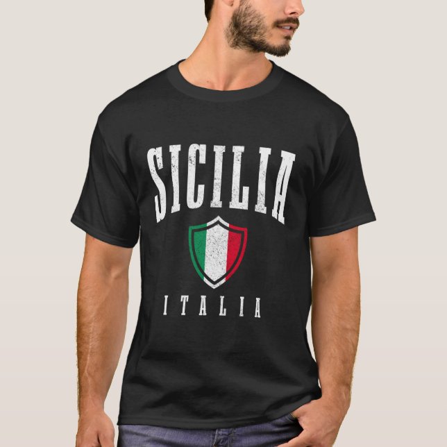 Camiseta Sicilia Italia Sicilia Italia Orgullo de Bandera I (Anverso)