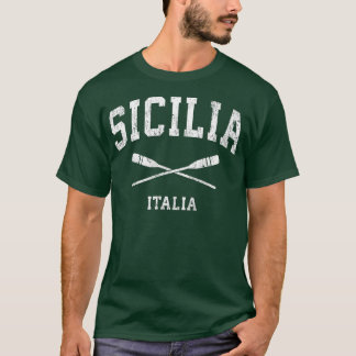 Camiseta Sicilia Italia Vintage Nautical Paddles