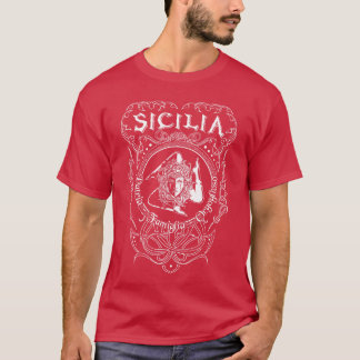 Camiseta Sicilia Italyrinacria Heráldica Hogar Orgullo Fami