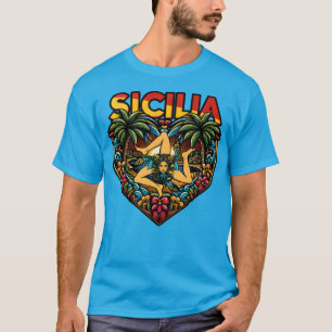Camiseta Sicilia Sicilian Heart Trinacria