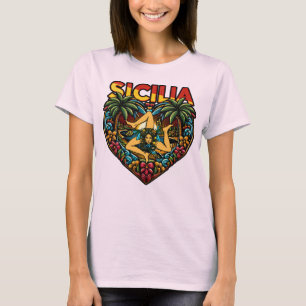 Camiseta Sicilia Sicilian Heart Trinacria