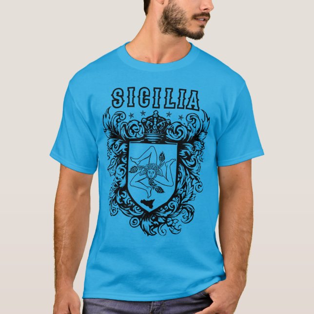 Camiseta Sicilia Sicily Trinacria Diseño (Anverso)