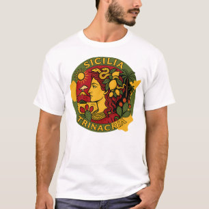 Camiseta Sicilia Sicily Trinacria Diseño Trípode-Shirt Tri-