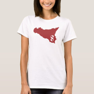 Camiseta Sicilia W rojo oscuro