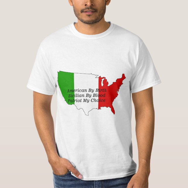 Camiseta Sicilian American Italian USA Map  (Anverso)