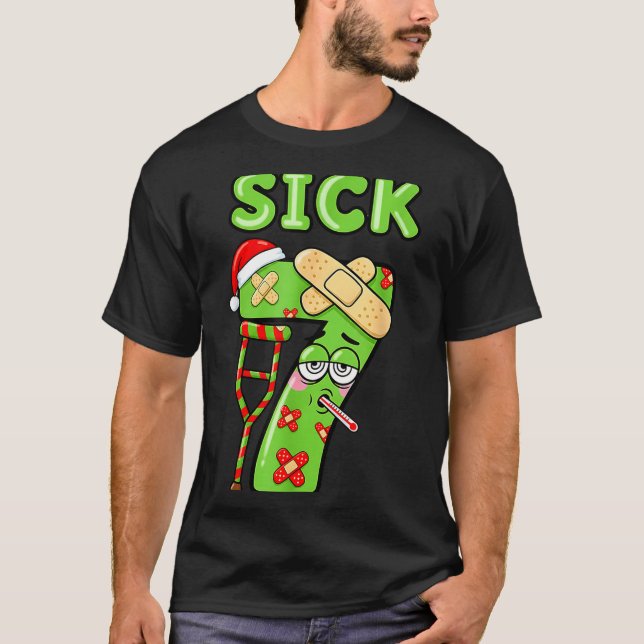 Camiseta Sick Seven Meme 67 Number Santa Hat Christmas Men  (Anverso)