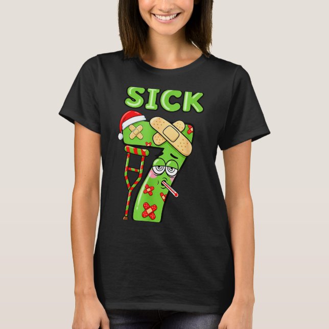 Camiseta Sick Seven Meme 67 Number Santa Hat Christmas Men  (Anverso)