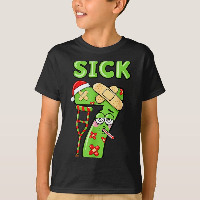 Camiseta Sick Seven Meme 67 Number Santa Hat Christmas Men  (Anverso)