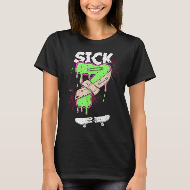Camiseta Sick Seven Meme Tee Fun Wordplay Drip  (Anverso)