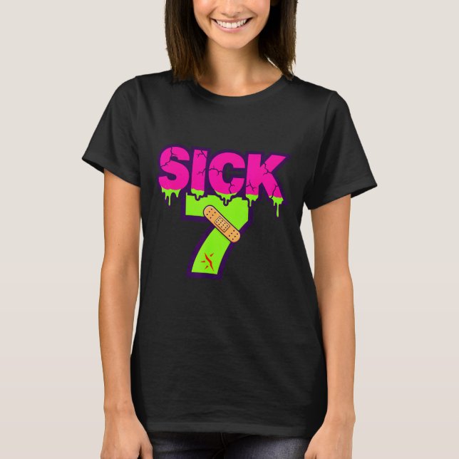 Camiseta Sick Seven Meme Tee Six Seven Fun Wordplay Drip  (Anverso)