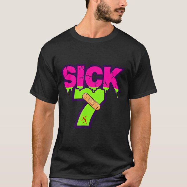 Camiseta Sick Seven Meme Tee Six Seven Fun Wordplay Drip  (Anverso)