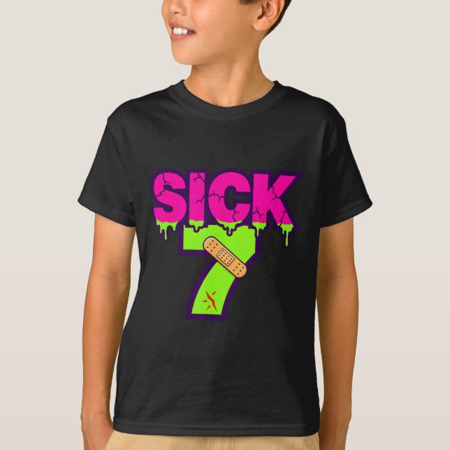 Camiseta Sick Seven Meme Tee Six Seven Fun Wordplay Drip  (Anverso)