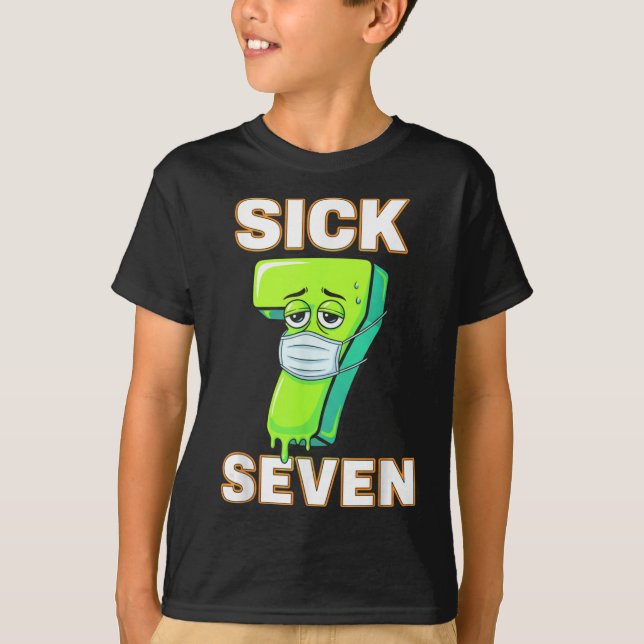 Camiseta Sick Seven Meme Tee Six Seven Fun Wordplay Drip De (Anverso)