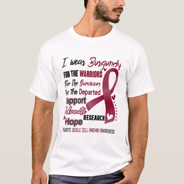Camiseta Sickle Cell Anemia Awareness Month Ribbon Gifts (Anverso)