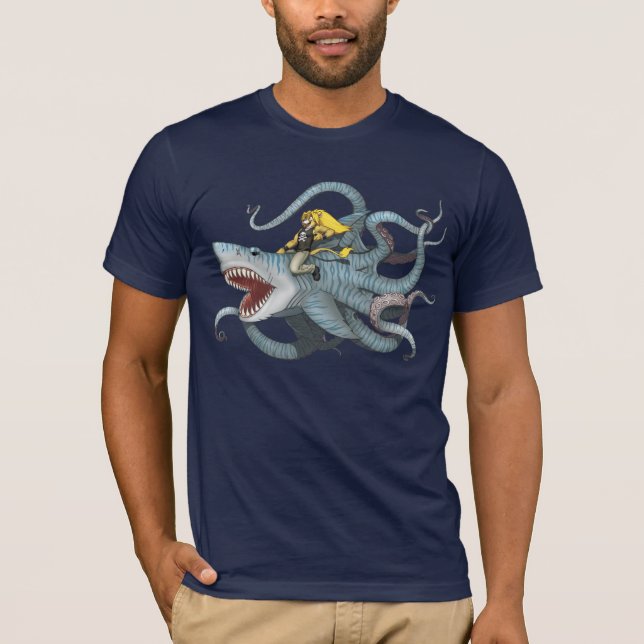 Camiseta Sid que monta Sharktopus (Anverso)