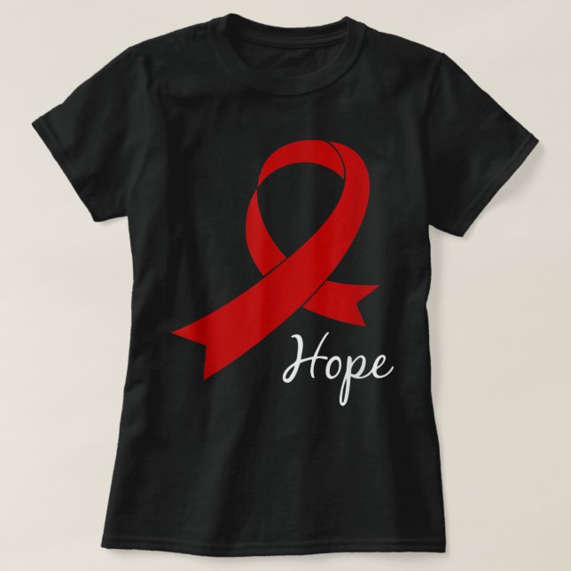 Camiseta Sida Esperanza Día Mundial Concienciación sobre el (Diseño del anverso)