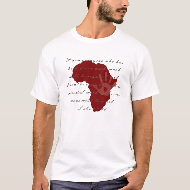 Camiseta SIDA/VIH de África/camisa de la conciencia de la (Anverso)