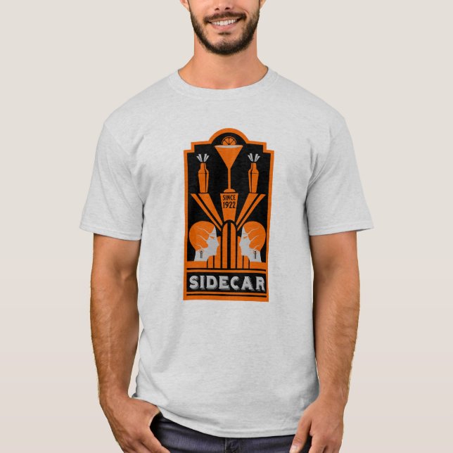 Camiseta Sidecar Cocktail Art Deco (Anverso)