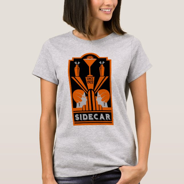 Camiseta Sidecar Cocktail Art Deco (Anverso)