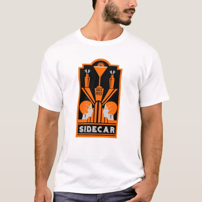 Camiseta Sidecar Cocktail Art Deco (Anverso)
