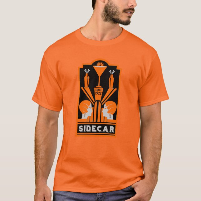 Camiseta Sidecar Cocktail Art Deco (Anverso)