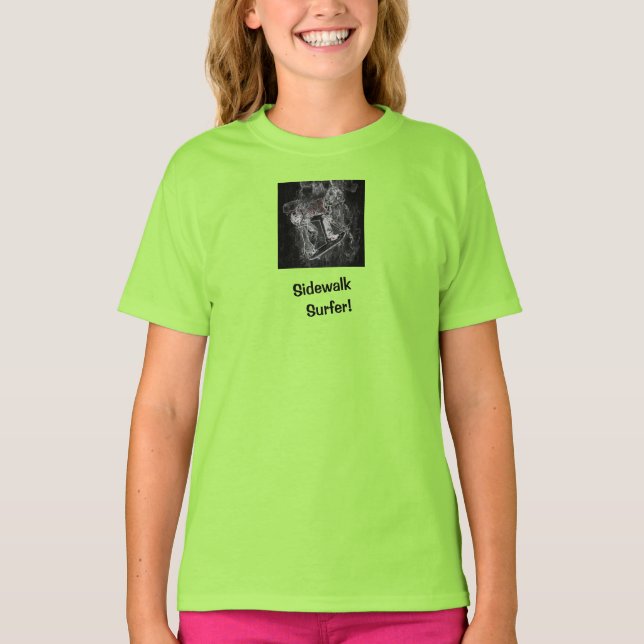 Camiseta Sidewalk Surfer Pro Image Lime Skater (Anverso)