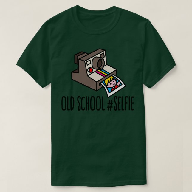 Camiseta sie old school divertida cámara instantánea Hipste (Diseño del anverso)